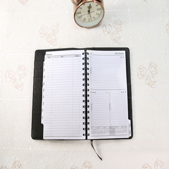 Spiral Binding PU Leather Soft Cover Wire-O Notebook