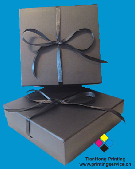 Black Paper Cardboard Packaging Gift Box (OEM-BX012)