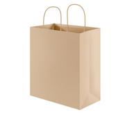 Custom Design Printed Shopping Brown Kraft Paper Bag